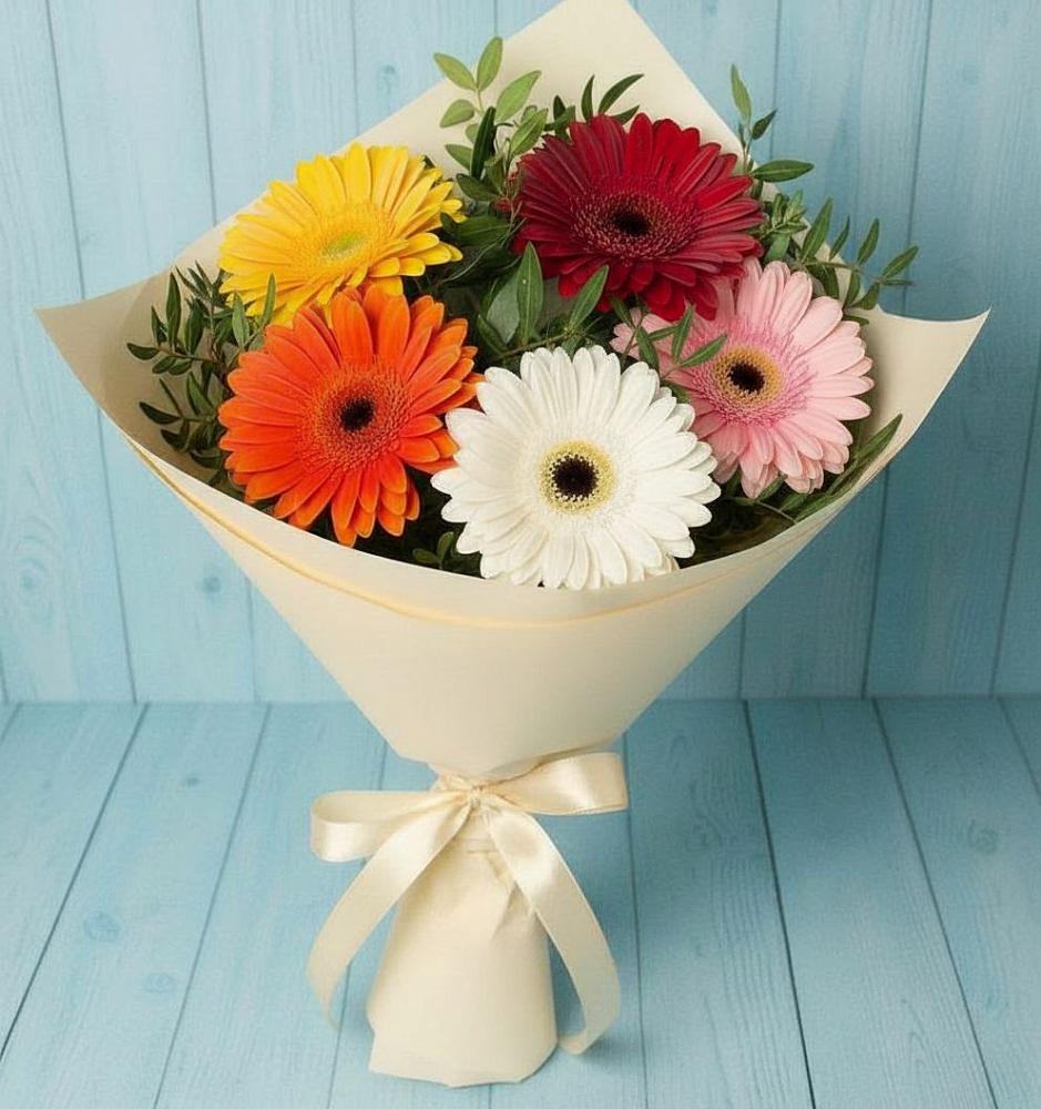 Букет цветов из: Герберы в Новой Чигле