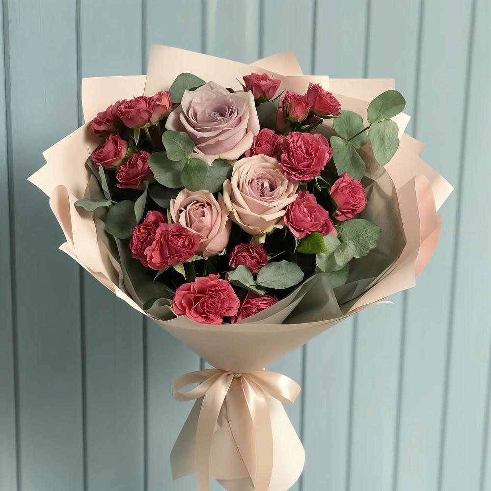 Букет цветов из: Гвоздики и Розы в Новой Чигле