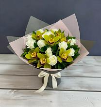 Букет цветов из:  Орхидеи и Розы в Новой Чигле