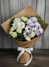 Букет цветов из:  Хризантемы и Розы в Новой Чигле