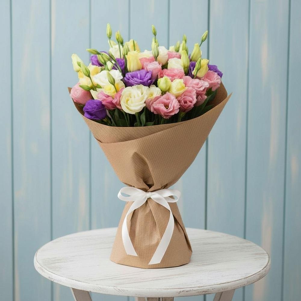 Букет цветов из: Лизиантусы в Новой Чигле