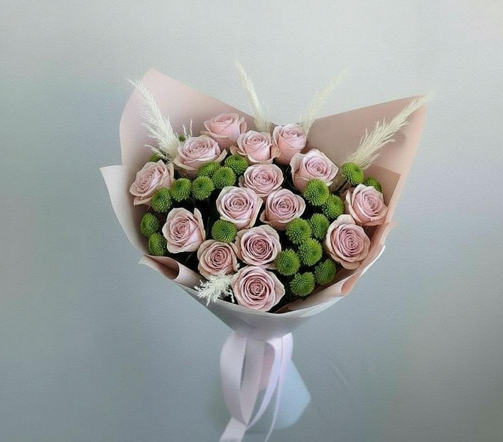 Букет цветов из: Розы и Хризантемы в Новой Чигле