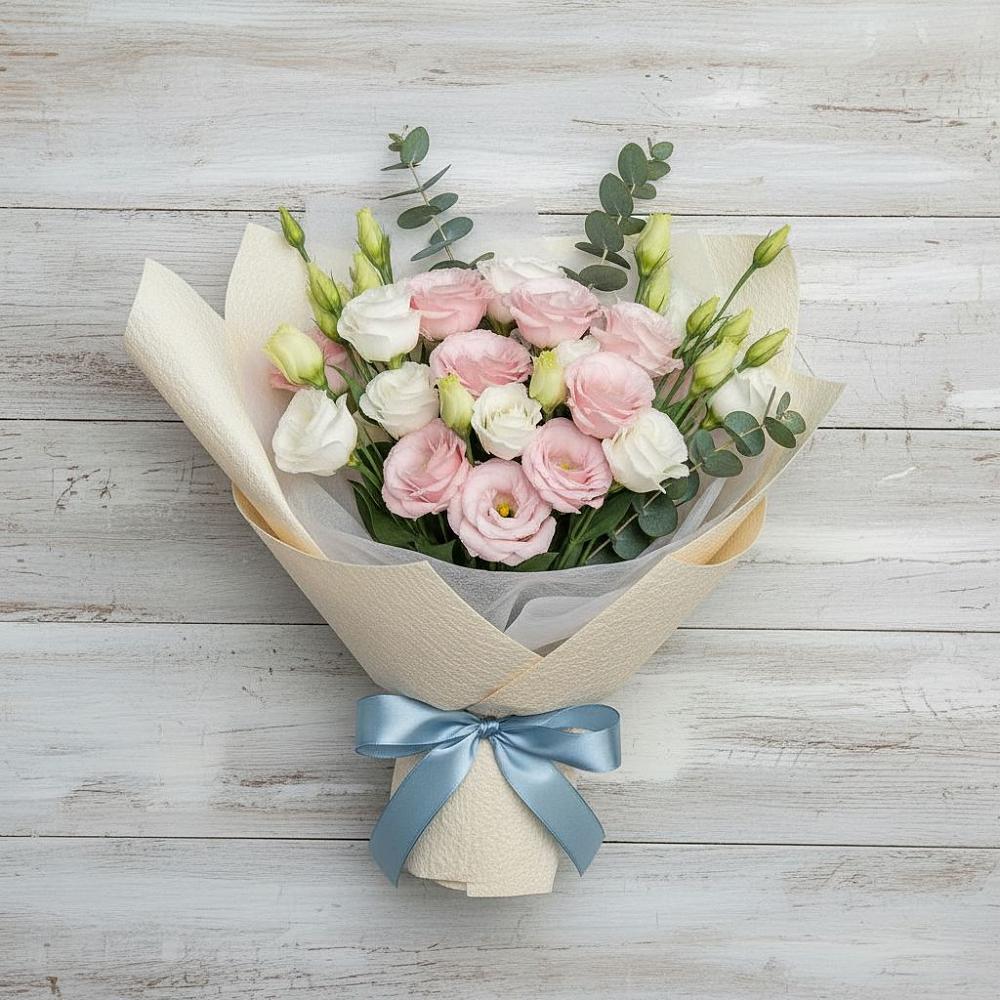 Букет цветов из: Лизиантусы в Новой Чигле